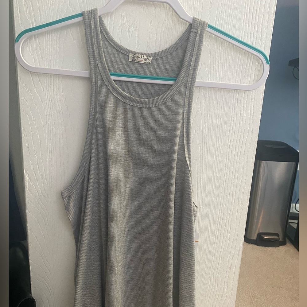 Grey free people tank